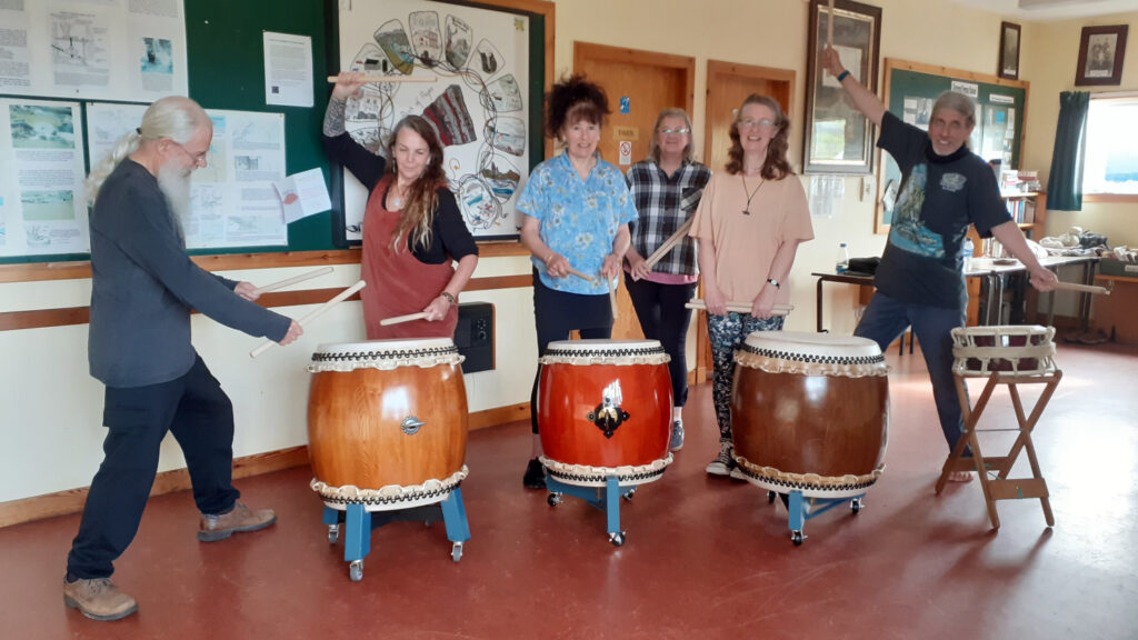 Beginners' taiko workshop in Assynt, 2026