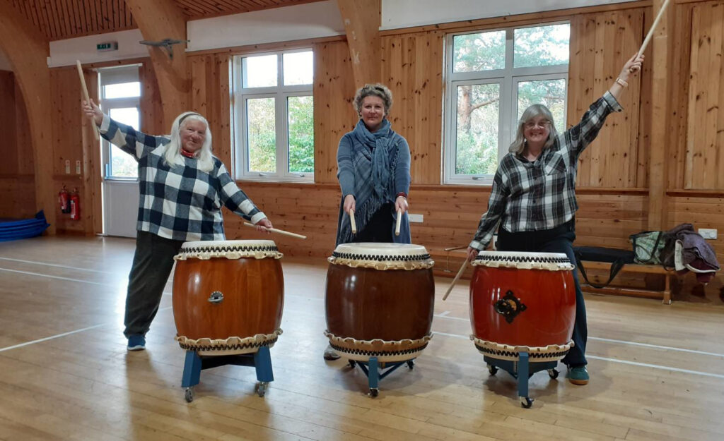 Beginners' taiko workshop in Coigach
